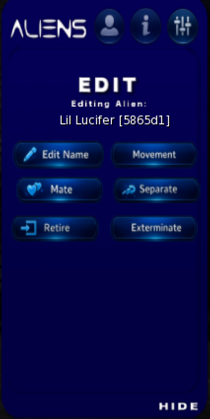 Aliens HUD edit page